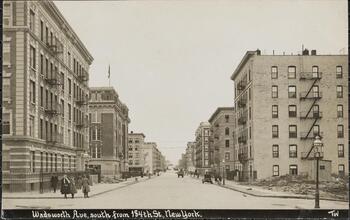 Wadsworth Ave. south from 184th St., New York.