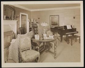 Residence, Interiors and Portrait of Mrs. Herman Lewis.