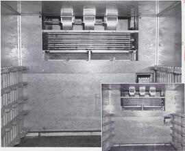 [Mechanical details of a refrigerated railroad car.]