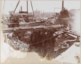 [Construction of the 74th Street power station.]