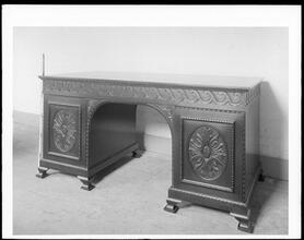 Carved desk.