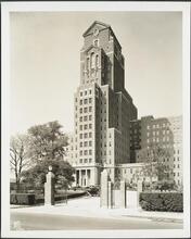 Clarkson Avenue between New York Avenue and Albany Avenue. Kings County Hospital