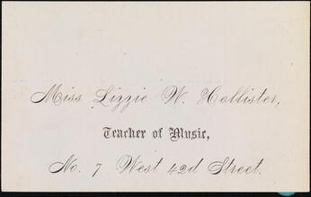 Miss Lizzie W. Hollister