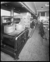 Bankers Club. Gas ranges in soup and vegetable kitchen.