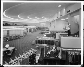 Broadway and 45th Street. Bond's clothing store, 2nd floor looking east.