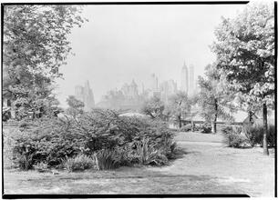 New York City views. Vista across lawns, Governor's Island, 1.