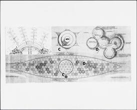 [Detail of architectural rendering of La Guardia Airport.]