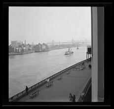 Gracie Square. [View of East River and promenade].