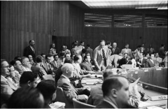 United Nations [United Nations General Assembly, showing delegates from India.]