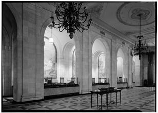 Bank of Manhattan Trust Co. General view of panels lighted.