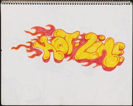 Hot Line [Page in Daze's sketchbook.]