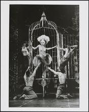 ["Kiss of the Spider Woman" theater still.]