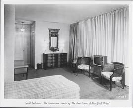 Gold bedroom. The Americana Suite of The Americana of New York Hotel.