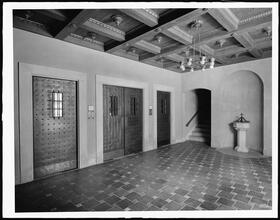 West 156th Street. Church of Our Lady of Esperanza, lobby and baptistry.