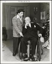 ["The Man Who Came to Dinner" theater still.]