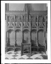 Old Trinity Church. Detail of Rector's stalls.