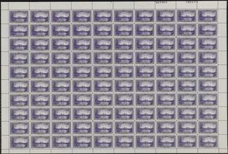 [Sheet of stamps depicting Central Park in April.]