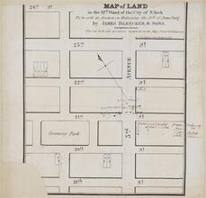 Map of Land in the 12th Ward of the City of N. York To be Sold at Auction on Wednesday the 21st of Janur. 1835.
