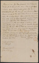 Bill of sale issued by Hachiliah Purdy to John Peter De Lancey for payment of 100 pounds for slave, March 30, 1803