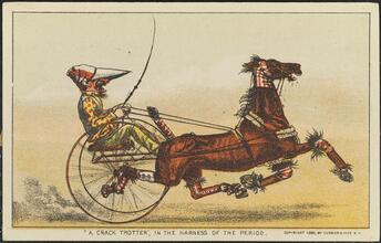 "A Crack Trotter," in the Harness of the Period.