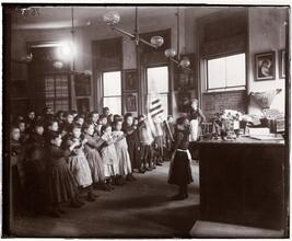 Patriotic Election in Mott Street Industrial School, "One Flag!".