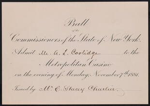 Ball of the Commissioners of the State of New York