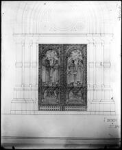 St. Bartholomew's Church. Rendering of bronze doors.
