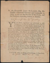 Military order issued by James De Lancey to James Clinton, March 8, 1759