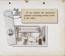 [Suffrage parade and newspaper column.]