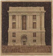 Side elevation of the Bronx Borough Court House