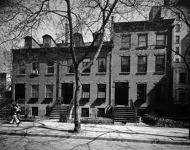 [Brick houses at 155, 157, and 159 Willow Street.]