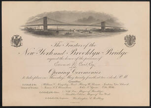 Opening ceremonies of the New York and Brooklyn Bridge.