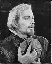 [Donald Madden as the title role in "King Richard II".]
