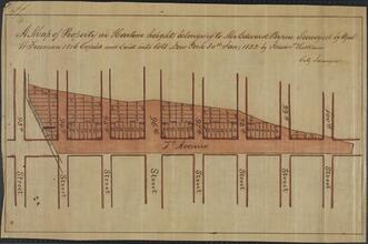 A map of Property on Harlem Heights belonging to Mr. Edward Byrne