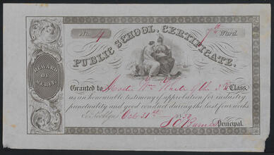 [Testimonial to industry, punctuality and good conduct.]