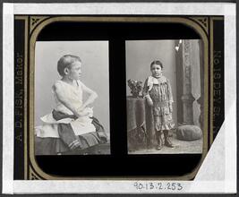 Case No. 25,745 on the Society Blotter: Annie Wolff, aged seven years, as she was driven forth by her cruel step-mother, beaten and starved; and as she appeared after six months in the Society's care.