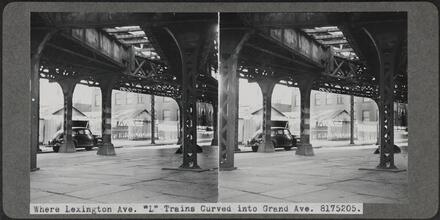 Where Lexington Ave. "L" Trains Curved into Grand Ave. 8175205.