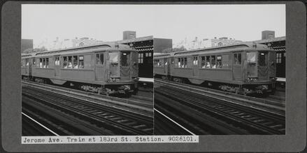 Jerome Ave. Train at 183rd St. Station. 9026101.