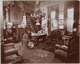 [Interiors, Chauncey M. Depew, Library.]