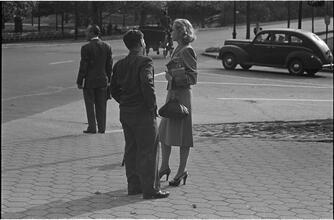Men Are Such Wolves [Man talking to a woman in the park.]