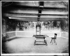 Room with murals.