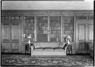 Alice Duer Miller [residence]. Living room sofa detail.