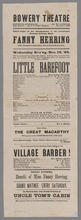 Wednesday evening, December 16, 1868, will be presented the domestic drama in five acts, "Little Barefoot"