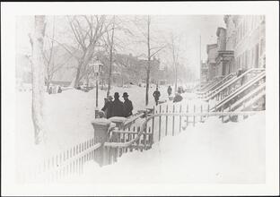 [13th Street, Brooklyn, after the blizzard of 1888.]