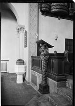 Park Avenue [Methodist Episcopal] Church. Detail reading desk and baptistry.