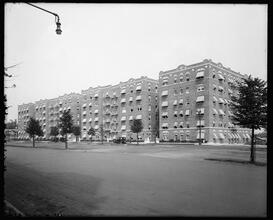 171st Street and Grand Concourse. Apartment house.