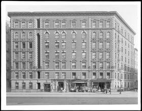 St. Nicholas Avenue at the N.W. corner of West 113th Street. The Shoreham Apartment House.