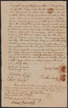 Bill of sale issued by Charity and Jonathan Purdy to John Peter De Lancey for payment of thirty pounds for slave, April 13, 1793