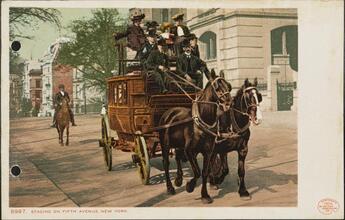 Staging on Fifth Avenue, New York.