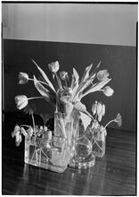 Steuben Glass, Inc. Flower arrangement with Battery Jars.